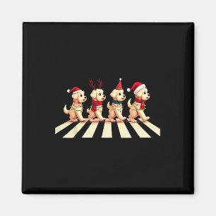 Cavachon Dog Crossing Road Xmas  Magnet
