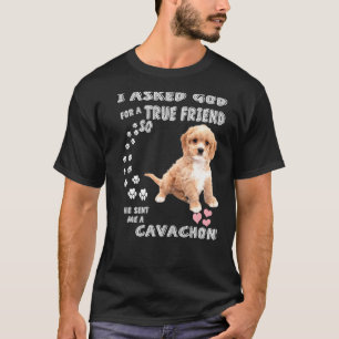 Cavachon Dog Print Bichon King Charles Mum Dad Cut T-Shirt