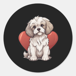 Cavachon Owner Mom Dad Gift Cavachon Dog Lover Val Classic Round Sticker