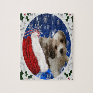 Cavachon Puzzle, Christmas Dog Jigsaw Puzzle
