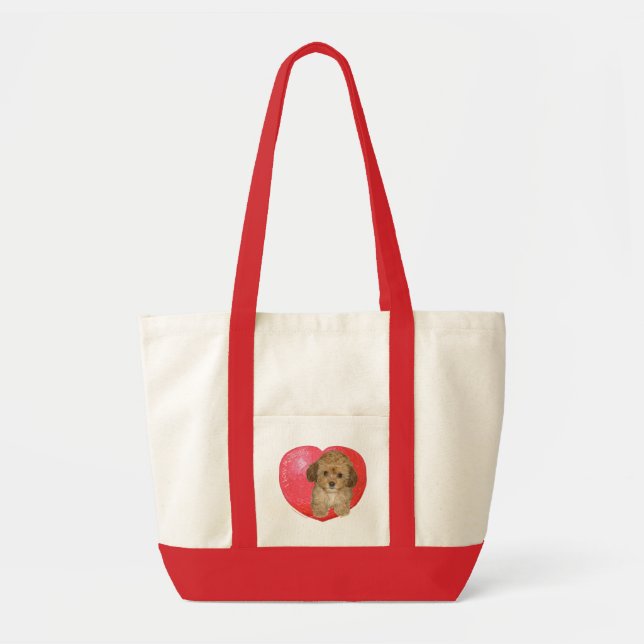 Cavachon Valentine Tote Bag (Front)