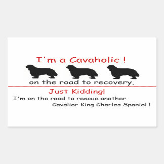 Cavaholic Cavalier King Charles Sticker