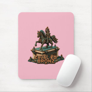 Caval ed Bronz - Torino Statue Blocky Voxel Art Mouse Pad