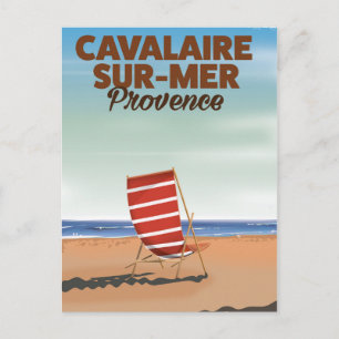 Cavalaire-sur-Mer Provence beach travel poster Postcard