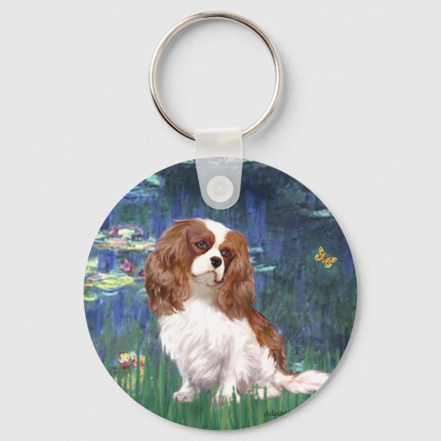 Cavalier 2 (Bl) - Lilies 5 Key Ring (Front)