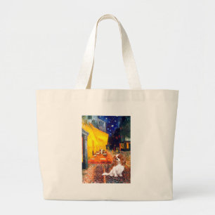 Cavalier 2 (Bl) - Terrace Cafe Large Tote Bag