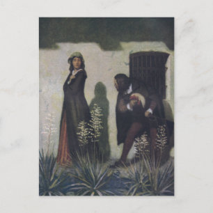 Cavalier Bowing to Woman Postcard