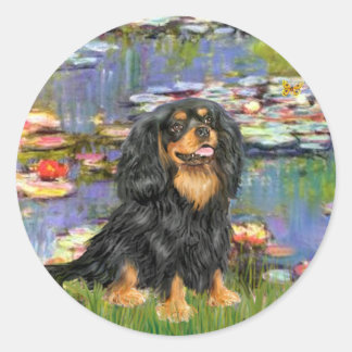 Cavalier (BT) - Lilies 2 Classic Round Sticker