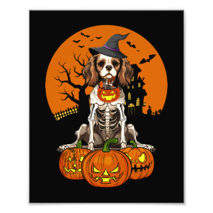 Cavalier Charles Spaniel Dog Halloween Photo Print