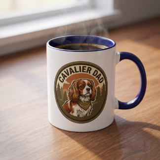 Cavalier Dad Coffee Mug | King Charles Dog Gift