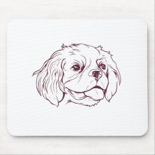 Cavalier Dog Face Mouse Pad