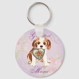 Cavalier Heart Mum Key Ring