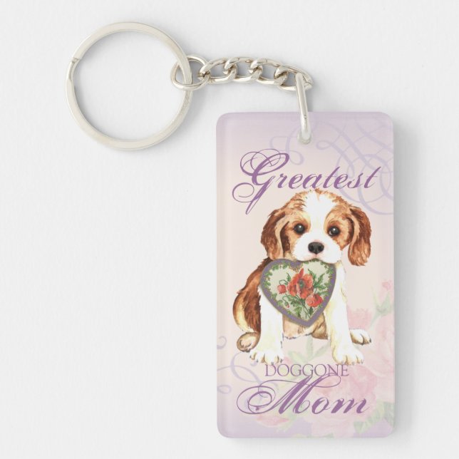 Cavalier Heart Mum Key Ring (Front)