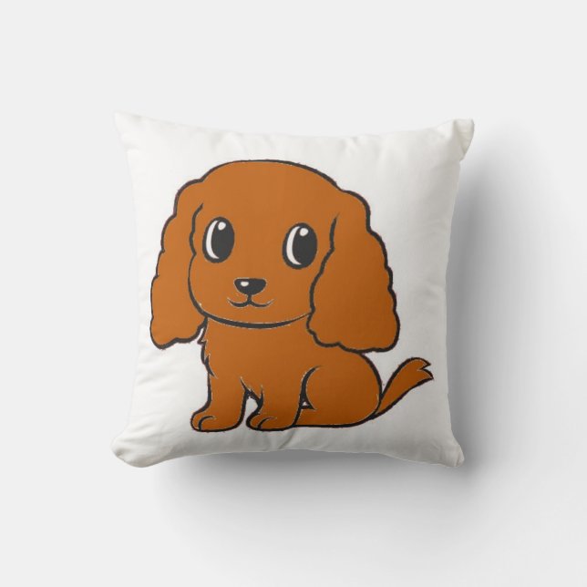 cavalier kcs ruby cartoon cushion (Front)