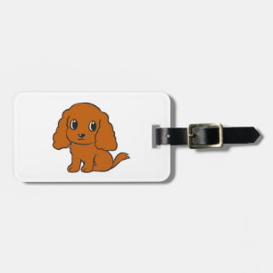 cavalier kcs ruby cartoon luggage tag