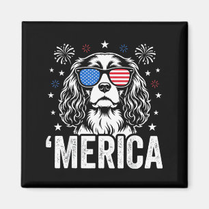 Cavalier King Charles America 4th Of July Artwork Magnet