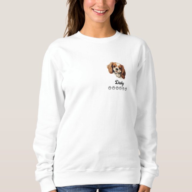 Cavalier King Charles Dog Personalised T-Shirt Sweatshirt (Front)