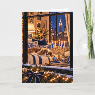 Cavalier King Charles Hanukkah Card