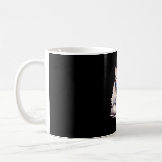 Cavalier King Charles Portrait Minimalist Apparel Coffee Mug (Left)
