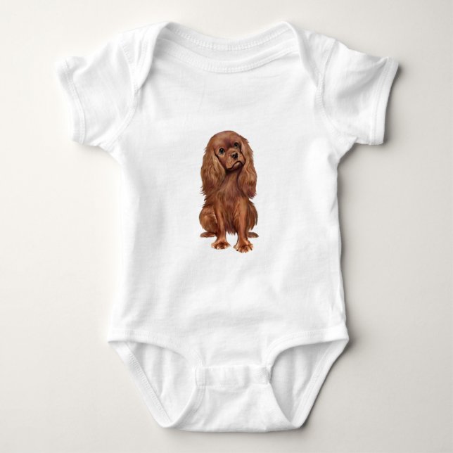 Cavalier King Charles - Ruby Baby Bodysuit (Front)