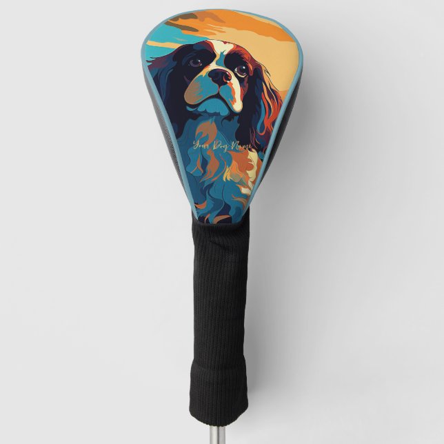 Cavalier King Charles Spaniel 002 - Bruno Pokopen Golf Head Cover (Front)