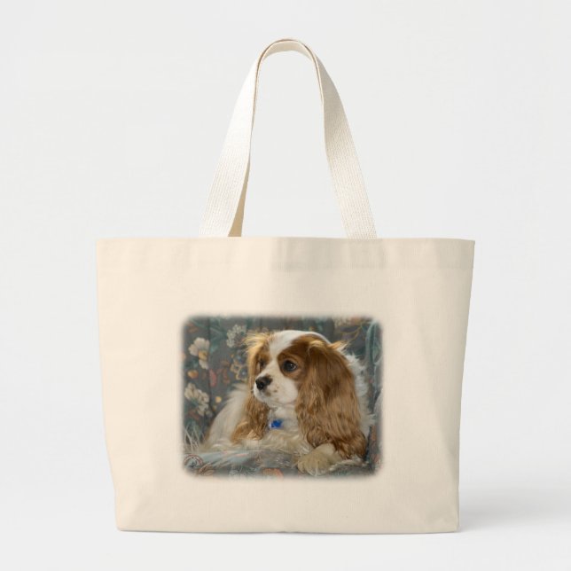 Cavalier King Charles Spaniel 8R16D-01 Large Tote Bag (Front)