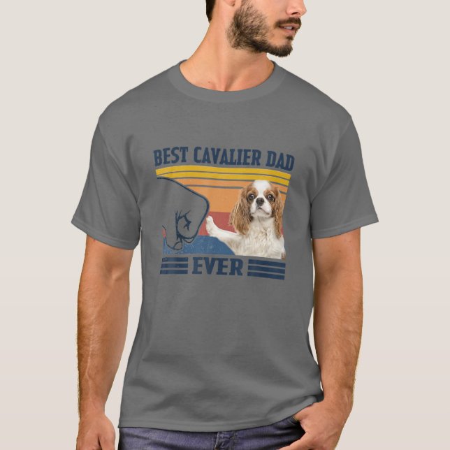 Cavalier King Charles Spaniel Best Cavalier Dad Ev T-Shirt (Front)