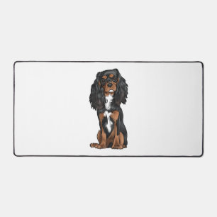 Cavalier King Charles Spaniel - Black and Tan Desk Mat