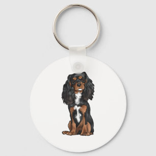 Cavalier King Charles Spaniel - Black and Tan Key Ring