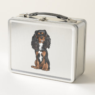 Cavalier King Charles Spaniel - Black and Tan Metal Lunch Box