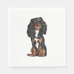 Cavalier King Charles Spaniel - Black and Tan Napkin
