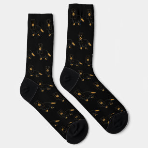 cavalier king charles spaniel black and tan  socks