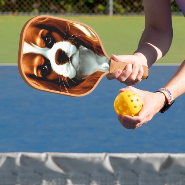 cavalier king charles spaniel blenheim anime pickleball paddle (Insitu)