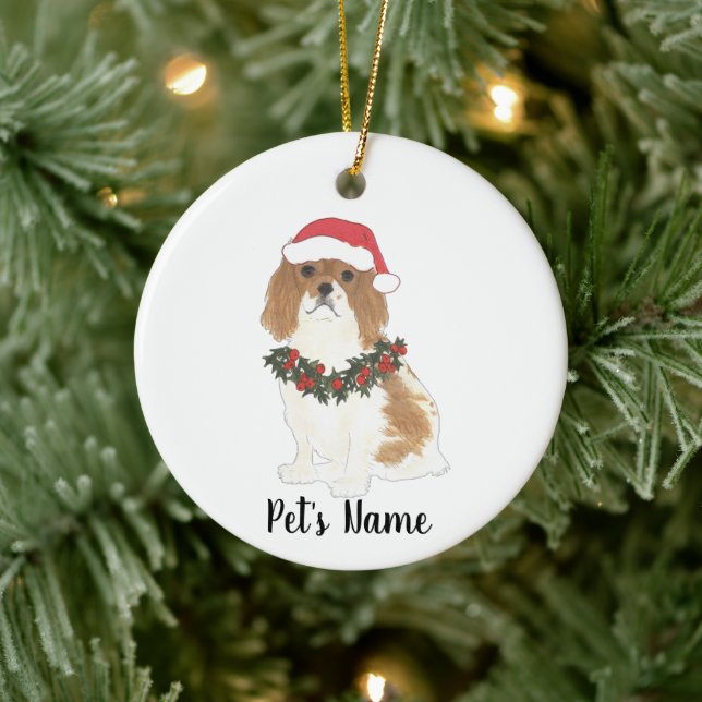 Cavalier King Charles Spaniel (Blenheim) Ceramic Tree Decoration (Tree)