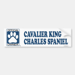 Cavalier King Charles Spaniel Blue Bumper Sticker