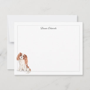 Cavalier King Charles Spaniel Border Personalised Card