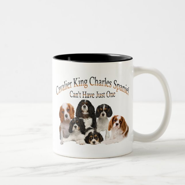 Cavalier King Charles Spaniel Can't Have Just One Two-Tone Coffee Mug (Right)