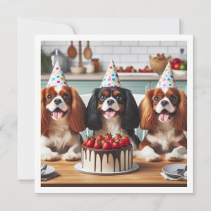 Cavalier King Charles Spaniel card, Cavalier Invitation
