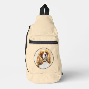 Cavalier King Charles Spaniel Cav Dog Art Painting Sling Bag