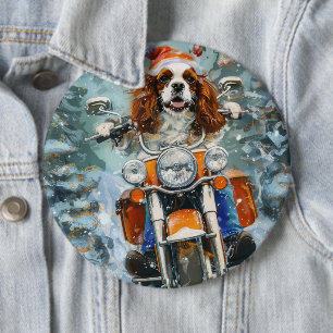Cavalier King Charles Spaniel Christmas 6 Cm Round Badge