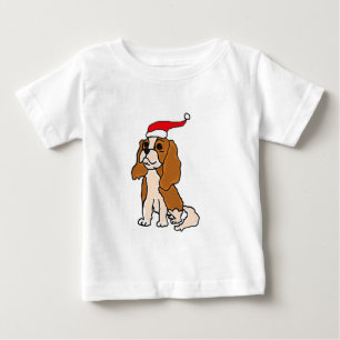 Cavalier King Charles Spaniel Christmas Art Baby T-Shirt