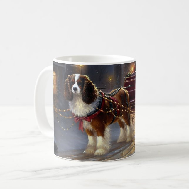 Cavalier King Charles Spaniel Christmas Festive  Coffee Mug (Front Left)