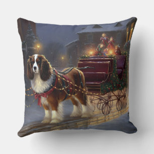 Cavalier King Charles Spaniel Christmas Festive  Cushion