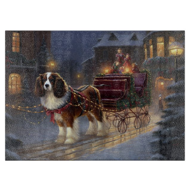 Cavalier King Charles Spaniel Christmas Festive  Cutting Board (Front)