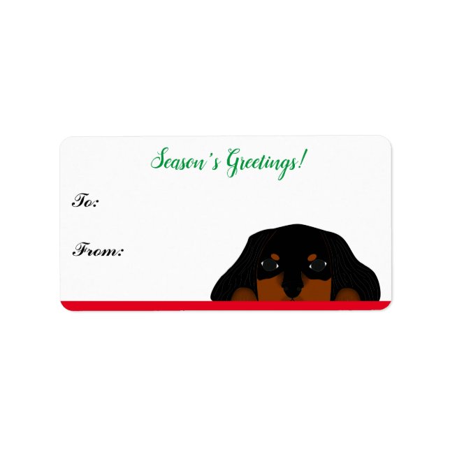 Cavalier King Charles Spaniel Christmas Gift Tag (Front)