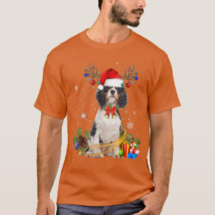 Cavalier King Charles Spaniel Christmas Lights San T-Shirt