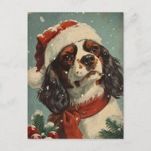 Cavalier King Charles Spaniel Christmas Postcard