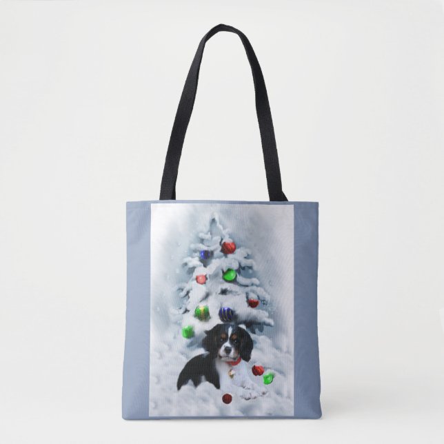 Cavalier King Charles Spaniel Christmas   Tote Bag (Front)