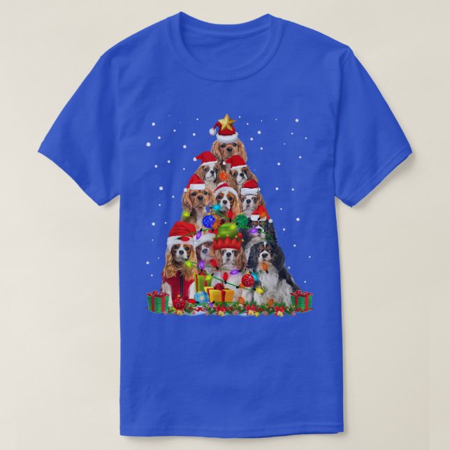 Cavalier King Charles Spaniel Christmas Tree mas l T-Shirt (Design Front)