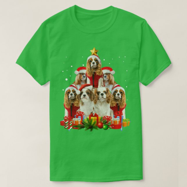 Cavalier King Charles Spaniel Christmas Tree Xmas  T-Shirt (Design Front)
